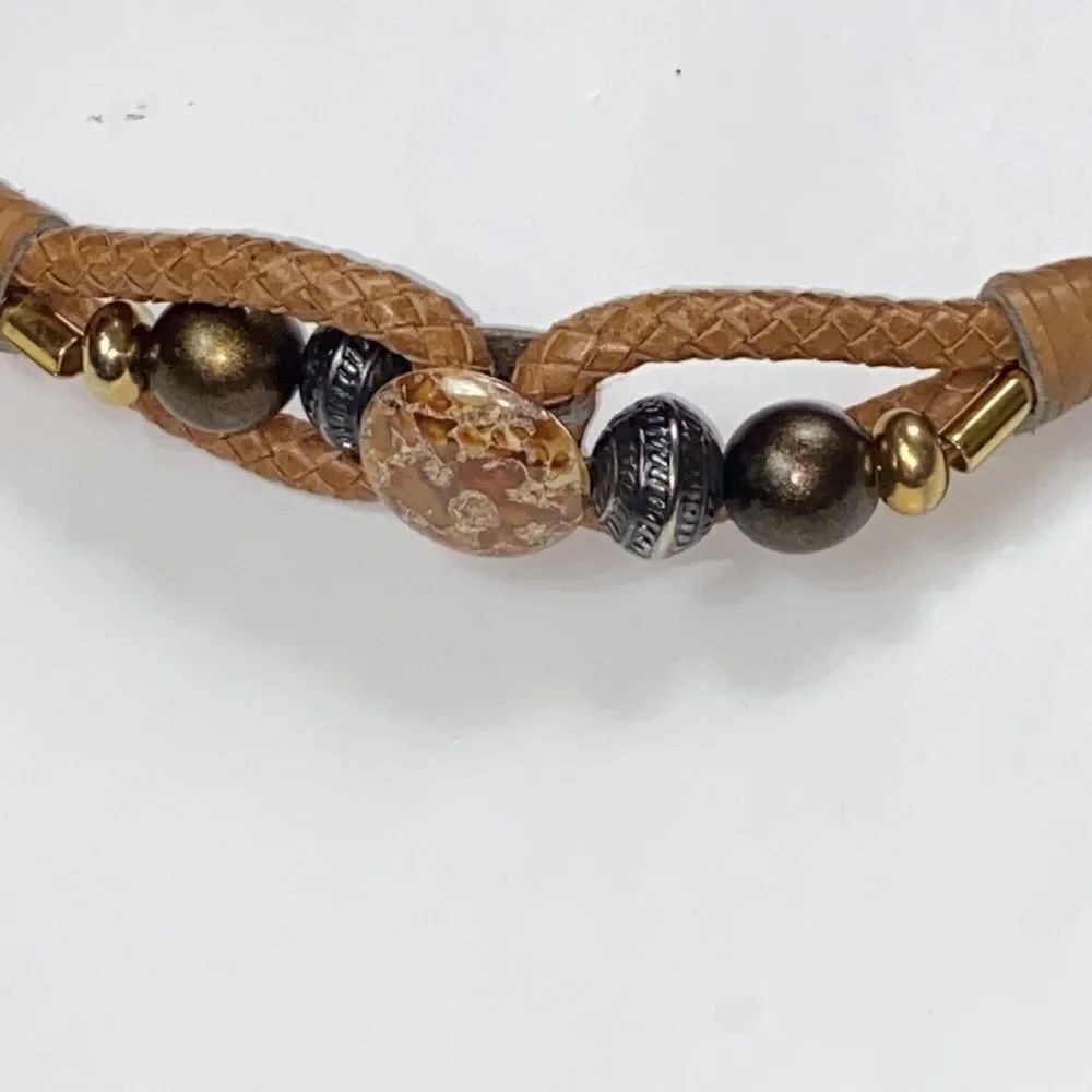 VTG HANDMADE BRAIDED LEATHER BELT - Picture 15 of 16